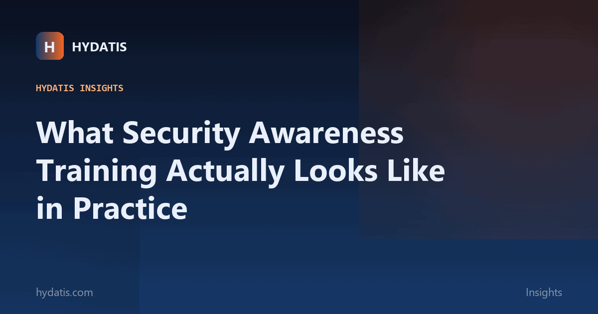 What Security Awareness Training Actually Looks Like in Practice